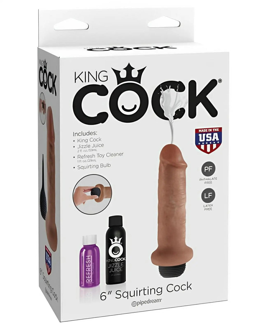 "King Cock 6"" Squirting Cock"