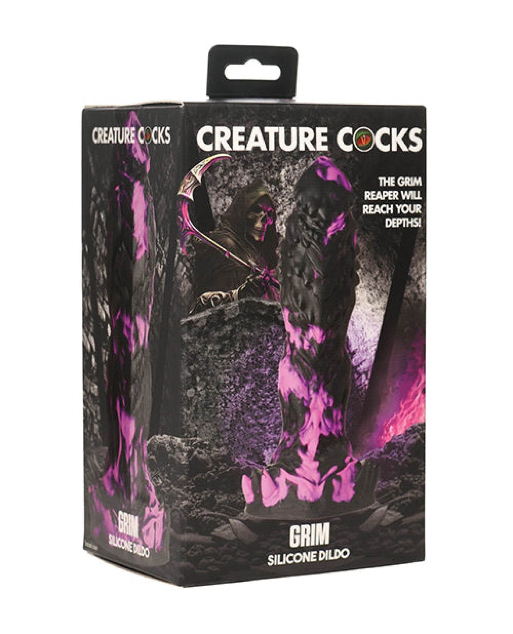 Creature Cocks Grim Silicone Dildo - Black/Purple - SEX LOVE DOLLS