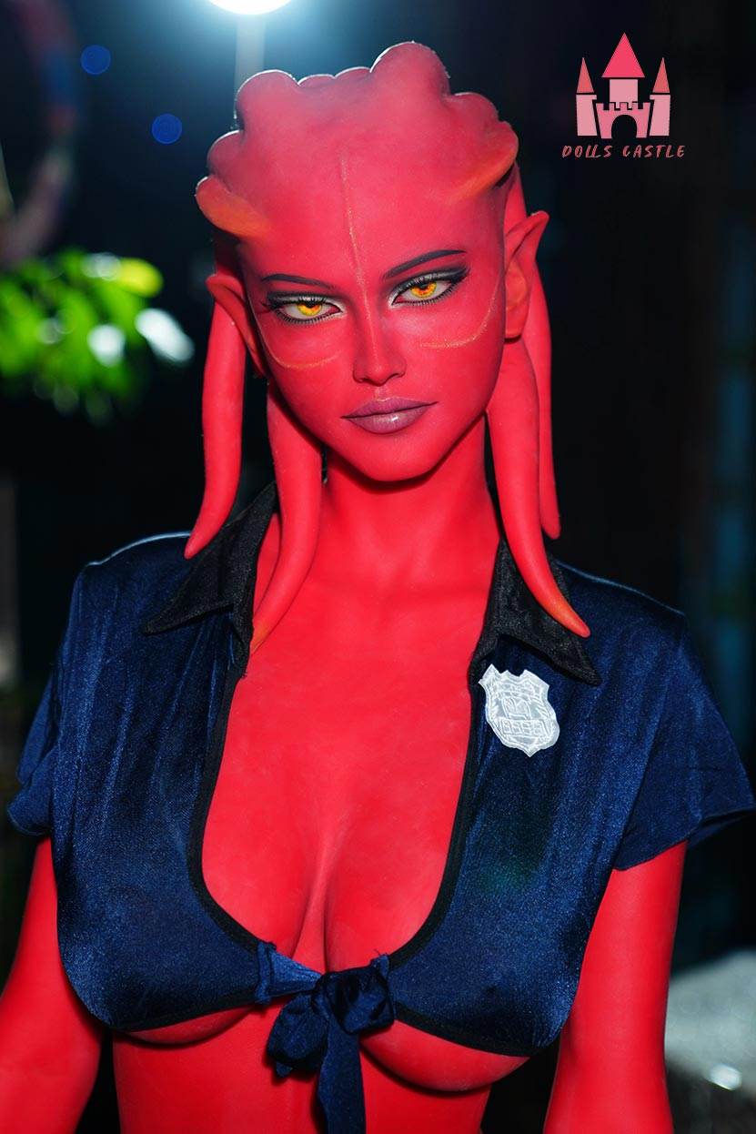 Grace Red Skin Curvy Fantasy Sex Doll - Doll's Castle [USA STOCK] - SEX LOVE DOLLS