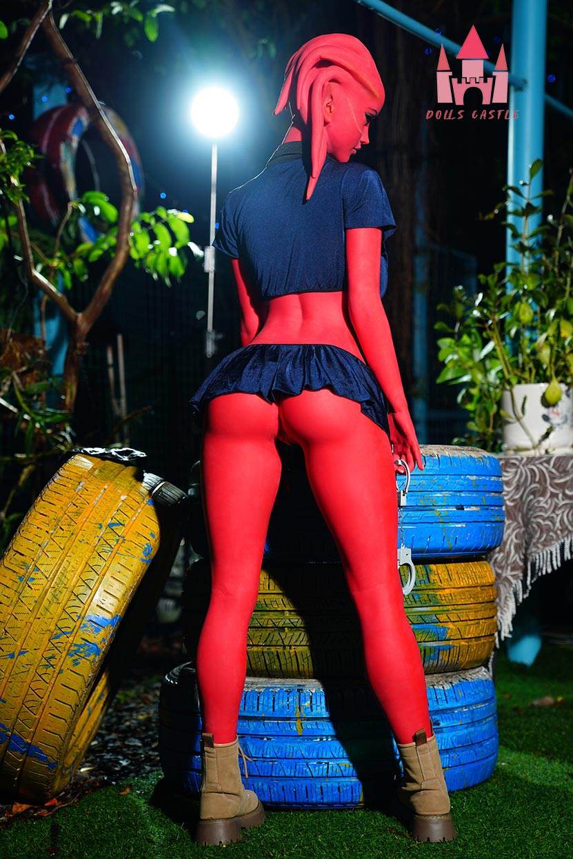 Grace Red Skin Curvy Fantasy Sex Doll - Doll's Castle [USA STOCK] - SEX LOVE DOLLS