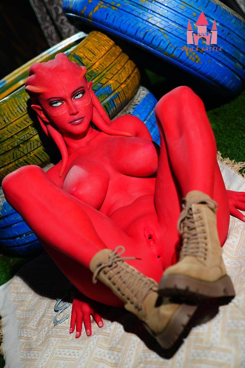 Grace Red Skin Curvy Fantasy Sex Doll - Doll's Castle [USA STOCK] - SEX LOVE DOLLS