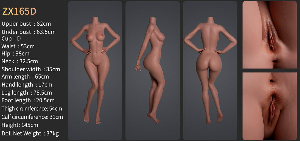 Janett Premium Silicone Head (Movable Jaw + Implanted Hair) + SLE Body Sex Doll - ZELEX® [USA STOCK] - SEX LOVE DOLLS