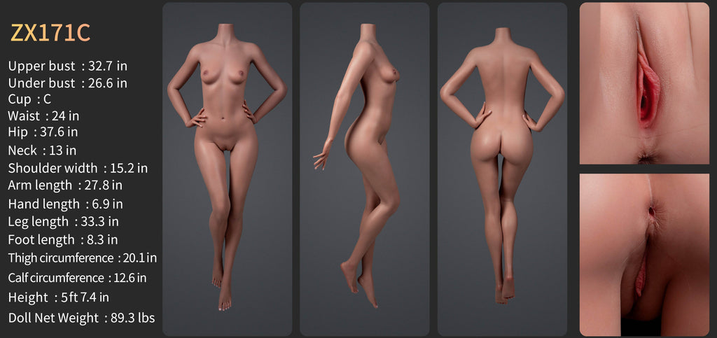 Krystal Premium Silicone Head (Movable Jaw) + SLE Body Sex Doll - ZELEX® [USA STOCK] - SEX LOVE DOLLS